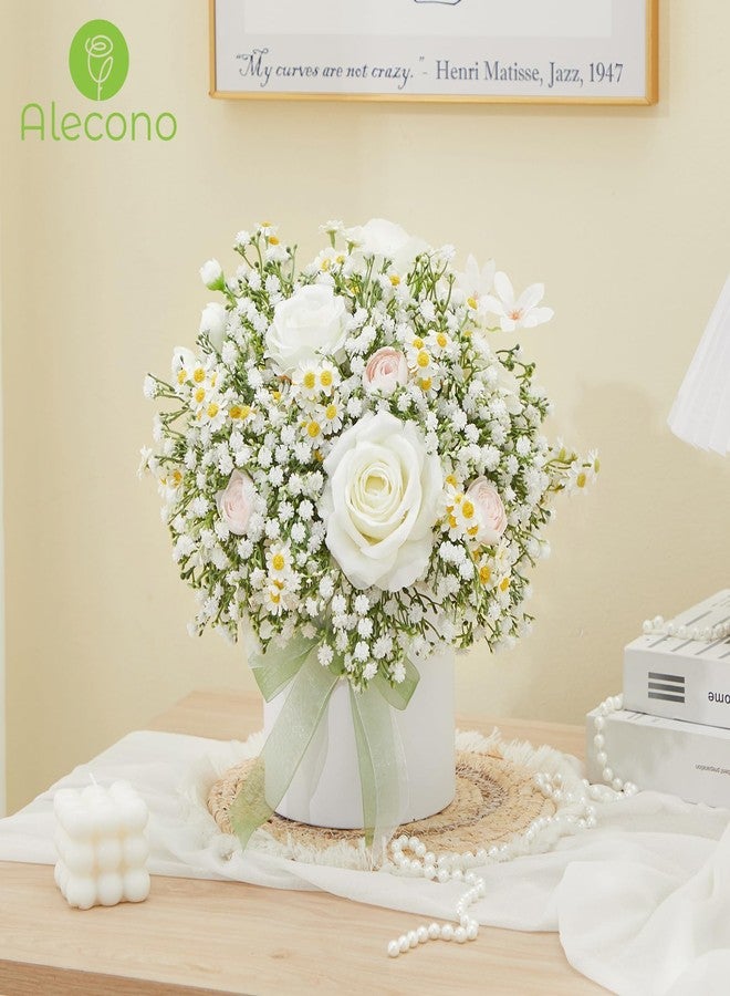 Alecono Babys Breath Artificial Flowers 𝟯𝟯𝗣𝗰𝘀, White Artificial Babys Breath Bulk for DIY Floral Bouquets for Wedding, Fake Babys Breath Real Touch Flowers for Home Decorations - Image 5