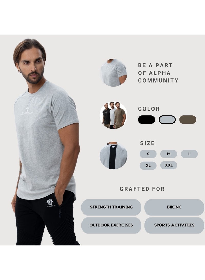 ألفاسكواد قميص رياضي ALPHASQUAD برقبة دائرية للرجال - Image 5