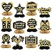 Moinchore 12 Pcs Thank You Decorations Honeycomb Centerpiece Employee Appreciation Decor We Appreciate You Table Decorations Thank Table Topper for Doctor Employee Party SuppliesGold and Black - Image 2