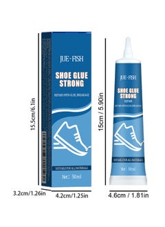 JUE-FISH 50g Strong Shoe Adhesive - Waterproof Shoe Repair Glue - Sole Repair Adhesive - Fast Dry Sew Glue - All-Purpose Glue for Trainers, Leather Shoes, High Heels, Slippers  - Image 2