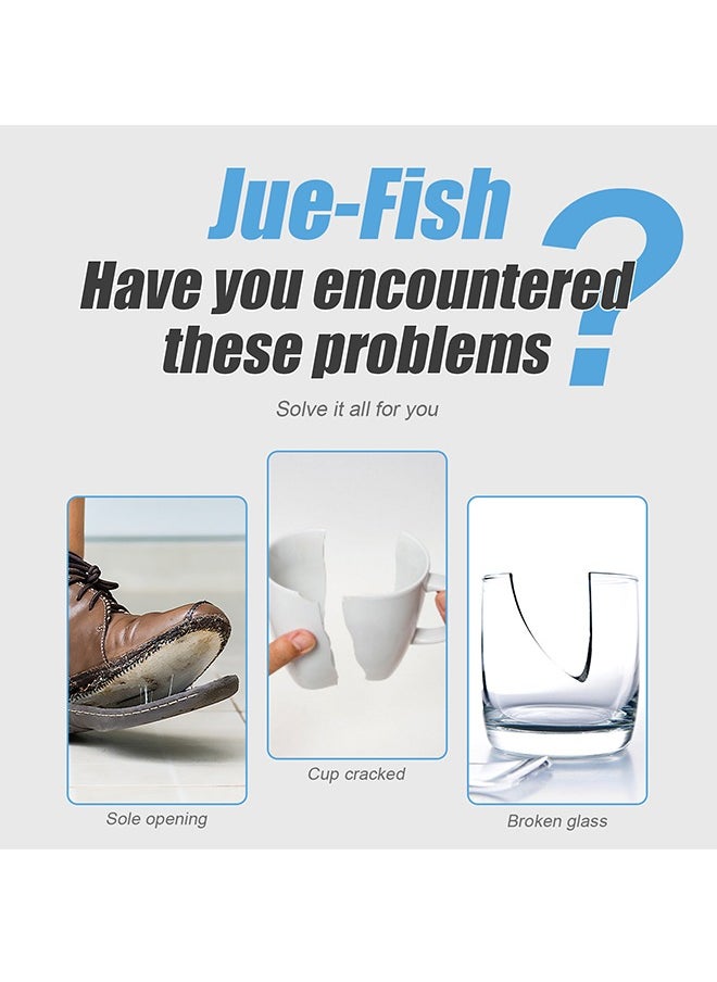 JUE-FISH 50g Strong Shoe Adhesive - Waterproof Shoe Repair Glue - Sole Repair Adhesive - Fast Dry Sew Glue - All-Purpose Glue for Trainers, Leather Shoes, High Heels, Slippers  - Image 3