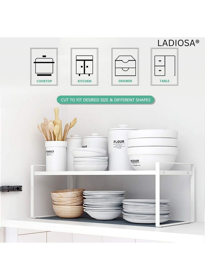 Ladiosa Shelf Liners for Kitchen Shelves,Cupboard Sheets,Anti Slip Mat,Shelf Liner,Fridge Mats,Drawer Mat45x500cm(5meter),Ethylene Vinyl Acetate,Solid,Metallic Grey - Image 4