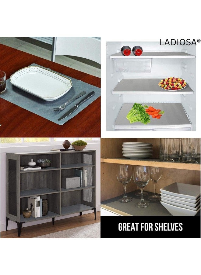 Ladiosa Shelf Liners for Kitchen Shelves,Cupboard Sheets,Anti Slip Mat,Shelf Liner,Fridge Mats,Drawer Mat45x500cm(5meter),Ethylene Vinyl Acetate,Solid,Metallic Grey - Image 5
