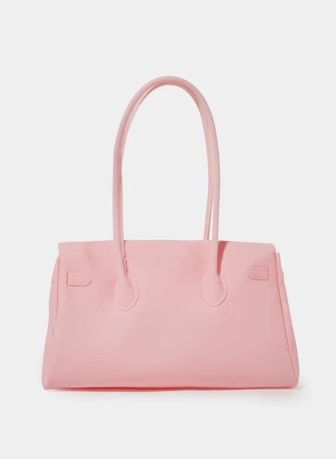 Styli Pink Flap Jelly Shoulder Bag