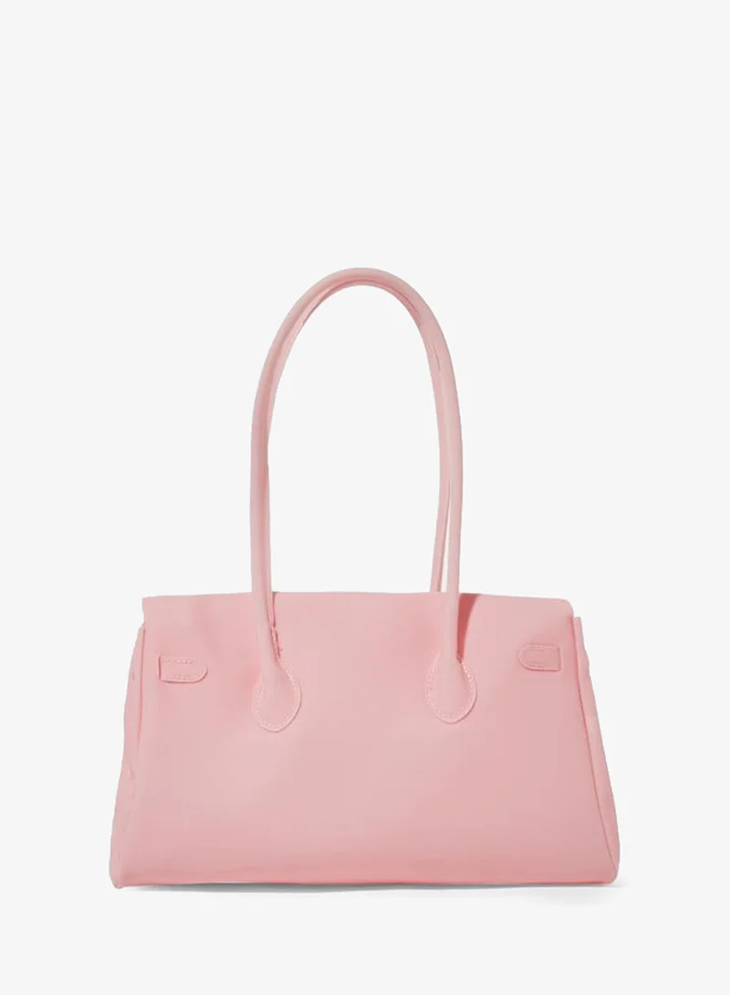 Styli Pink Flap Jelly Shoulder Bag