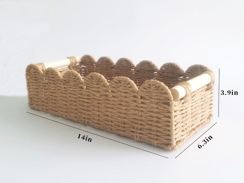 VANWYCHEN Toilet Paper Storage Basket for the Top of the Toilet Tank â€“ A Decorative and Functional Organizer Toilet Basket Tank Topper, Ideal for Bathrooms, Living Rooms, or Bedroom Countertops - Image 4
