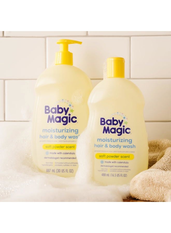 Baby Magic غسول مرطب للشعر والجسم | مصمم خصيصًا لبشرة الأطفال الحساسة | خالي من الدموع | كاليندولا وجوز الهند | 30 أونصة سائلة - Image 4