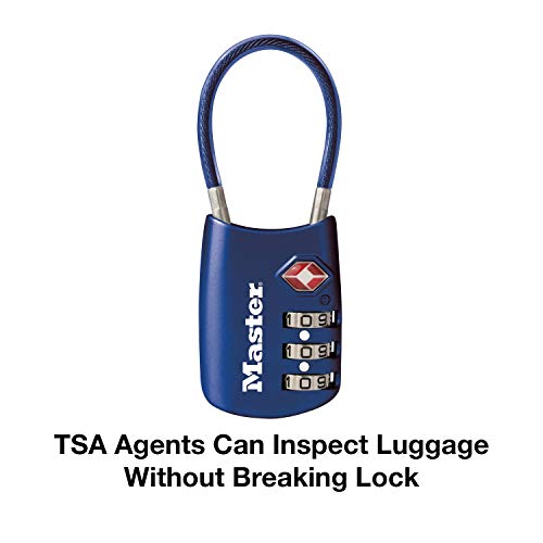 Master Lock TSA Set Your Own Combination Luggage Lock, TSA Approved Lock with Code for Luggage, Bags, Suitcase, and Backpacks, (Color May Vary), ‎4688D - Image 3
