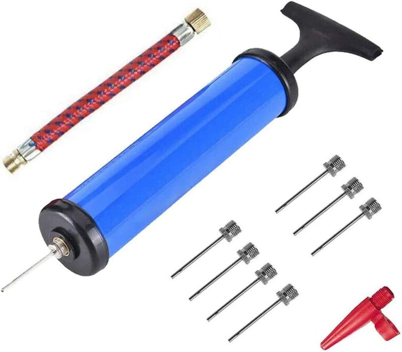 Luckam Air Pump, Sports Ball Tool Inflator Ball Pump with 7 Pcs Needles, 1 Pcs Valve Adapter and 1 Pcs Air Hose for Football Basketball Volleyball Rugby Balloons, Other Inflatable - Image 1