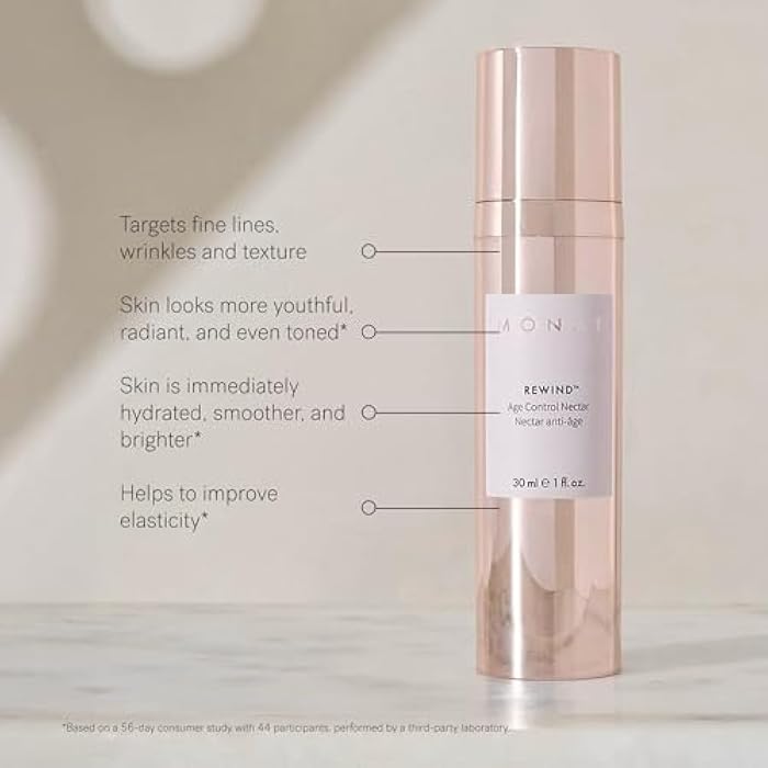 monat نكتار التحكم في العمر من مونات - سيروم مرطب سريع الامتصاص. AHA طبيعي مثالي للبشرة. سيروم وجه مصحح ومحول، كريم وجه مضاد للشيخوخة مع حمض الهيالورونيك - الوزن الصافي 30 مل / 1 أونصة سائلة. - Image 3
