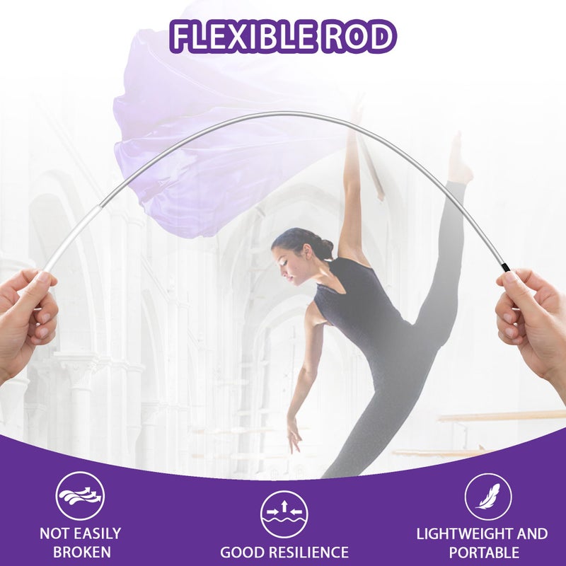 Baisdan 54"x54" Worship Flags for Dance Church, 2 Pack Praise Dance Flag Set, Beginner-Friendly Praise Flags With Flexible Rods & Carrying Bag, Purple - Image 4