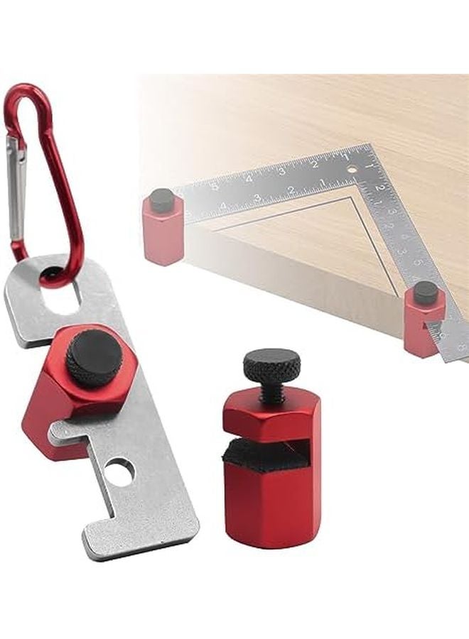 مقياس الدرجات الحمراء تخطيط مربع التأطير مرفق المشبك دليل مربع السرعة جهاز التثبيت - Image 3