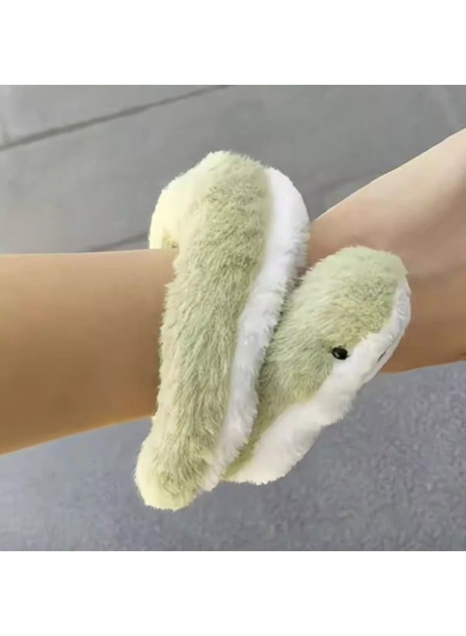 Plush Small Snake Doll Can Be Wrapped And Curved To Shape 2025 Small Green Snake Mascot Doll Zodiac Ornaments-Specifications:40cm About 40cm (can Be Placed)  - Image 5