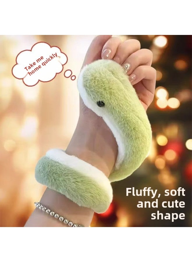 Plush Small Snake Doll Can Be Wrapped And Curved To Shape 2025 Small Green Snake Mascot Doll Zodiac Ornaments-Specifications:40cm About 40cm (can Be Placed)  - Image 1