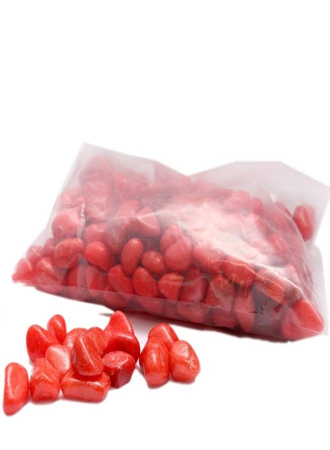 Power Stone Aquascape and Landscape Decoration Tumbled Red Pebbles Stone (Red, 500 Grams) - Image 1