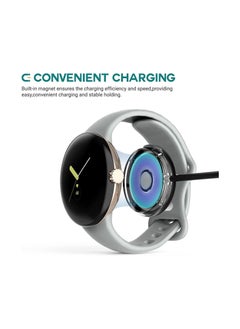 Y&D Compatible with Google Pixel Watch Charger, USB C Magnetic Charging Dock Cable for Watch, Black - 3.3ft 100cm  - Image 3