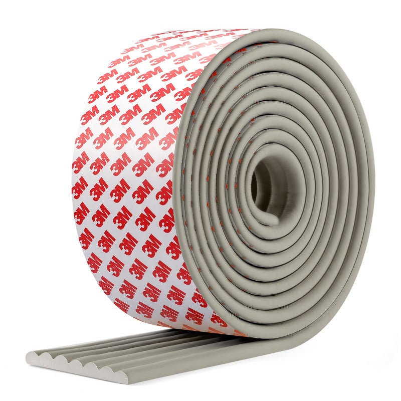 Dovesail Upgrade Baby Proofing Edge Corner Protector, 16.4ft Edge Guards Padding with 3M Adhesive, Extra-Wide Soft Rubber Foam Padding, Furniture,Sharp Edge Safety Corner Edge Bumper Guard-Gray - Image 1