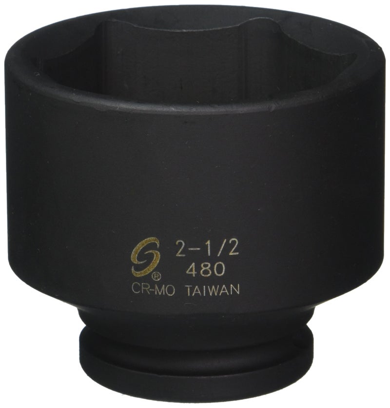 SUNEX TOOLS 480 3/4" Drive Standard 6 Point Impact Socket 2-1/2"