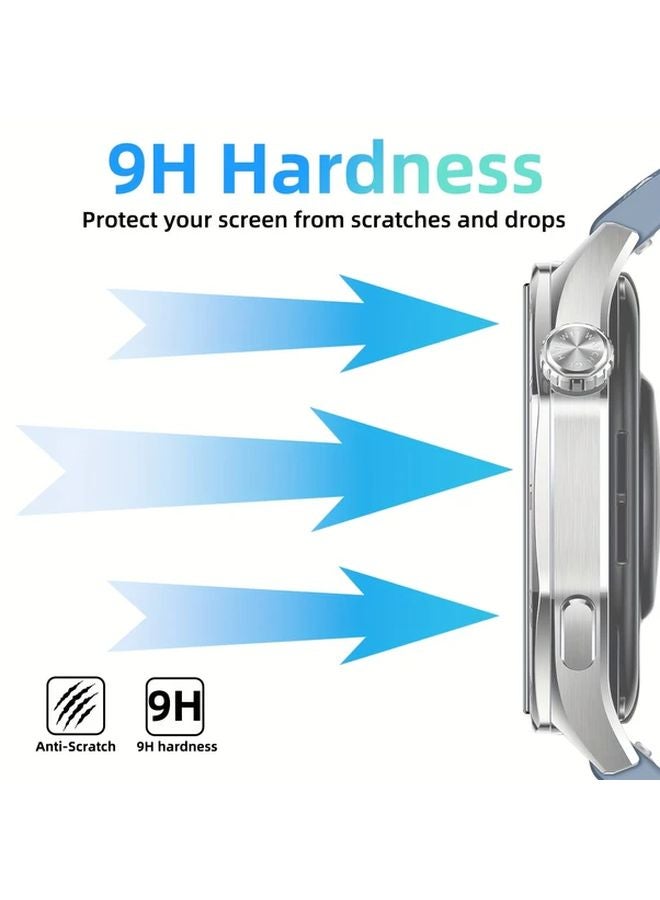 3Pcs 43mm Round Watch Tempered Glass Screen Protector 9H Anti Scratch Anti Fingerprint - Image 3