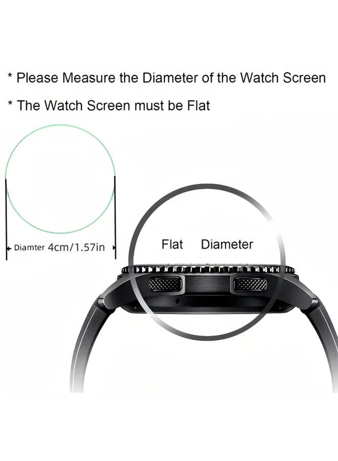 3Pcs 43mm Round Watch Tempered Glass Screen Protector 9H Anti Scratch Anti Fingerprint - Image 2