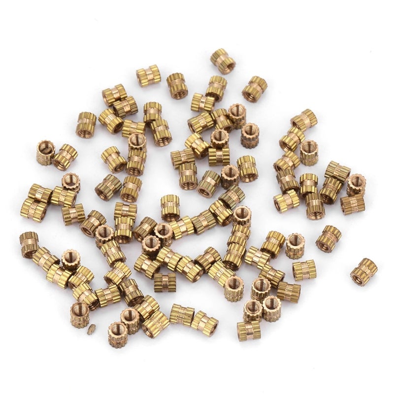 Brass Threaded Inserts M2.5 Assorted Lengths Durable Heat-Resistant - Convenient Small Size for Multiple Projects - Image 2