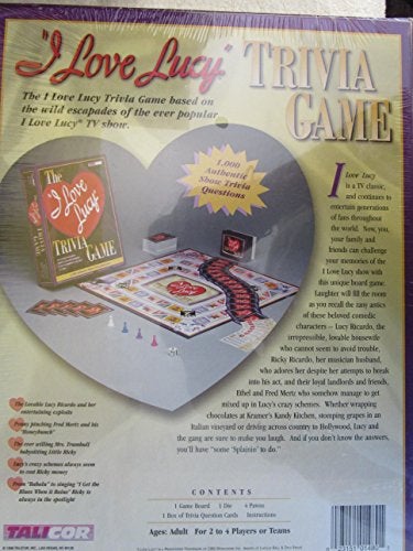 Talicor I Love Lucy Trivia Game - Image 2