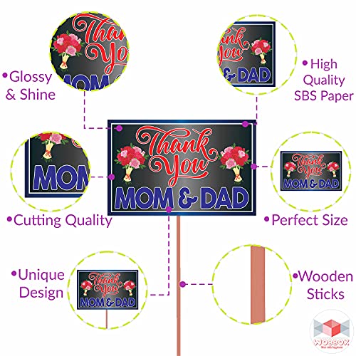 Wobbox Graduation Photo Booth Party Props with Congrats Bunting Banner, Blue & Grey Gradient, Graduation Party Decoration, Graduation Decoration Item - Image 5