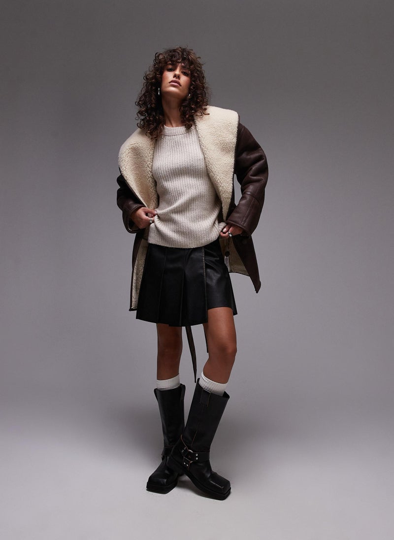 TOPSHOP - Tie Detail Oversized Jacket - Image 1