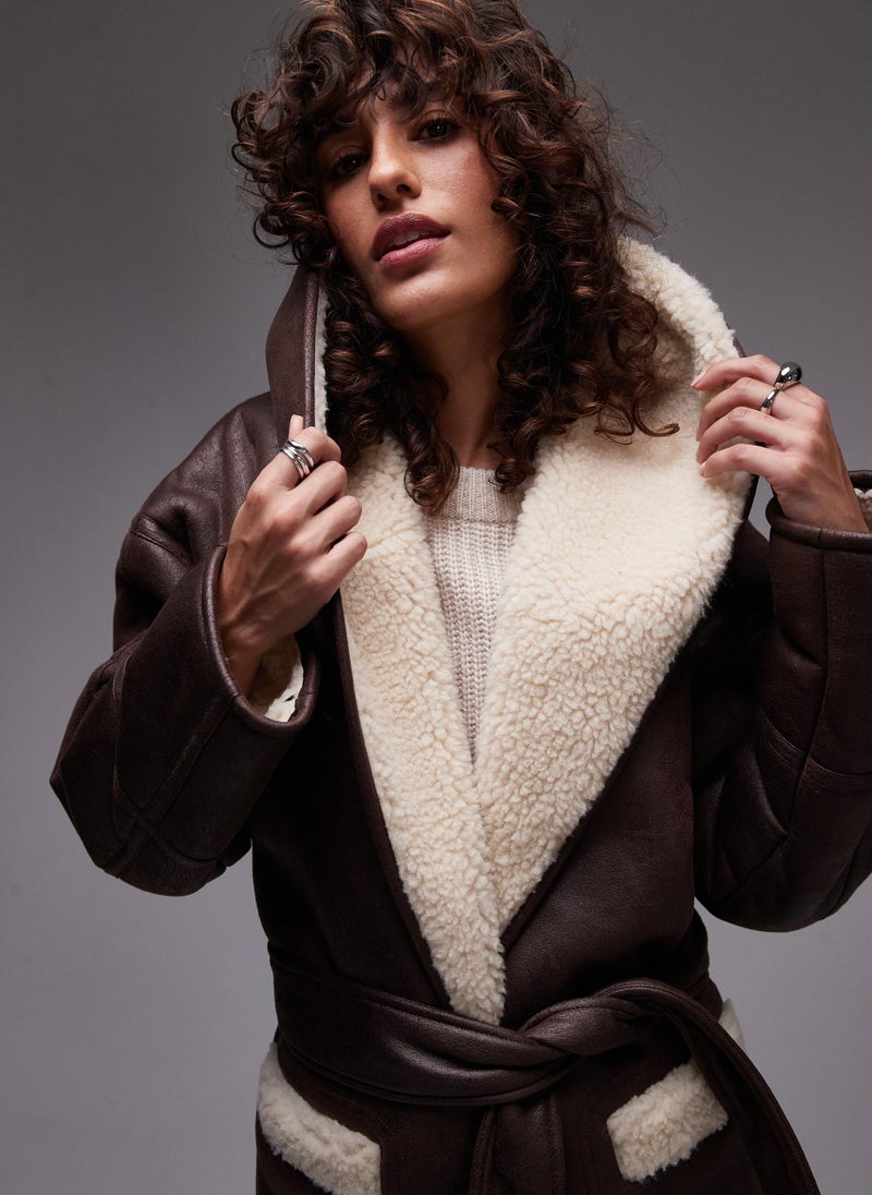 TOPSHOP - Tie Detail Oversized Jacket - Image 1