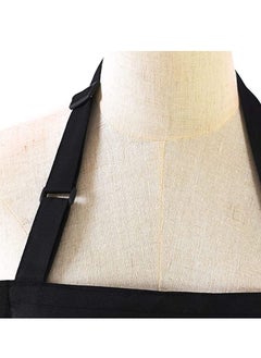 KASTWAVE 2 Pack Adjustable Bib Apron with 2 Pockets Waterdrop Resistant Cooking Kitchen Aprons for Women Men Chef Couple BBQ Painting  - Image 4