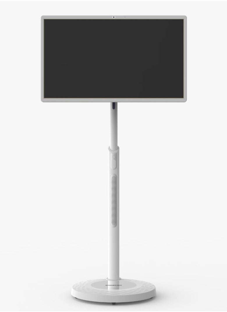 32" Android Smart Screen with Stand & Camera /Netflix/YouTube/Google Play/ Full HD 1080p Display / Touchscreen Android Monitor/ Rechargeable / Smart Display with Tablet-like Functionality - White