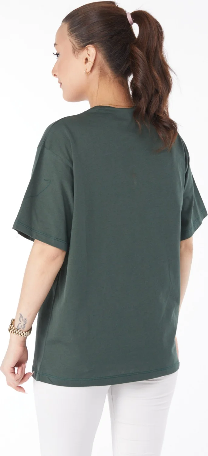 Tofisa 24652-HAKI Crew Neck Short Sleeve Printed T-Shirt