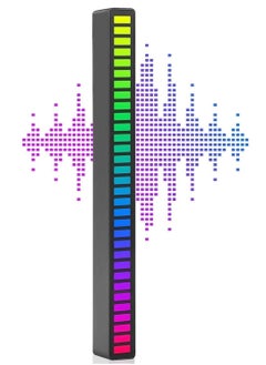 Beauenty 1pc RGB Voice-Activated Pickup Rhythm Light, Music Rhythm Light, Sound Control Ambient Light, Rechargeable USB Smart LED Light Bar, Music Level Indicator, 32 Bit Wireless for PC Desktop Car Gaming  - Image 1