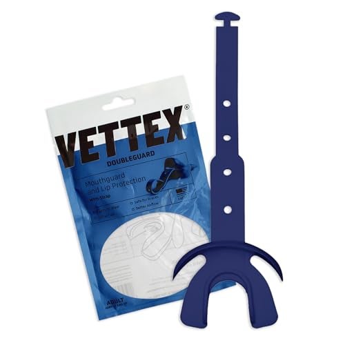 Vettex Double Mouthguard with Lip Protection, Navy Blue - Image 1