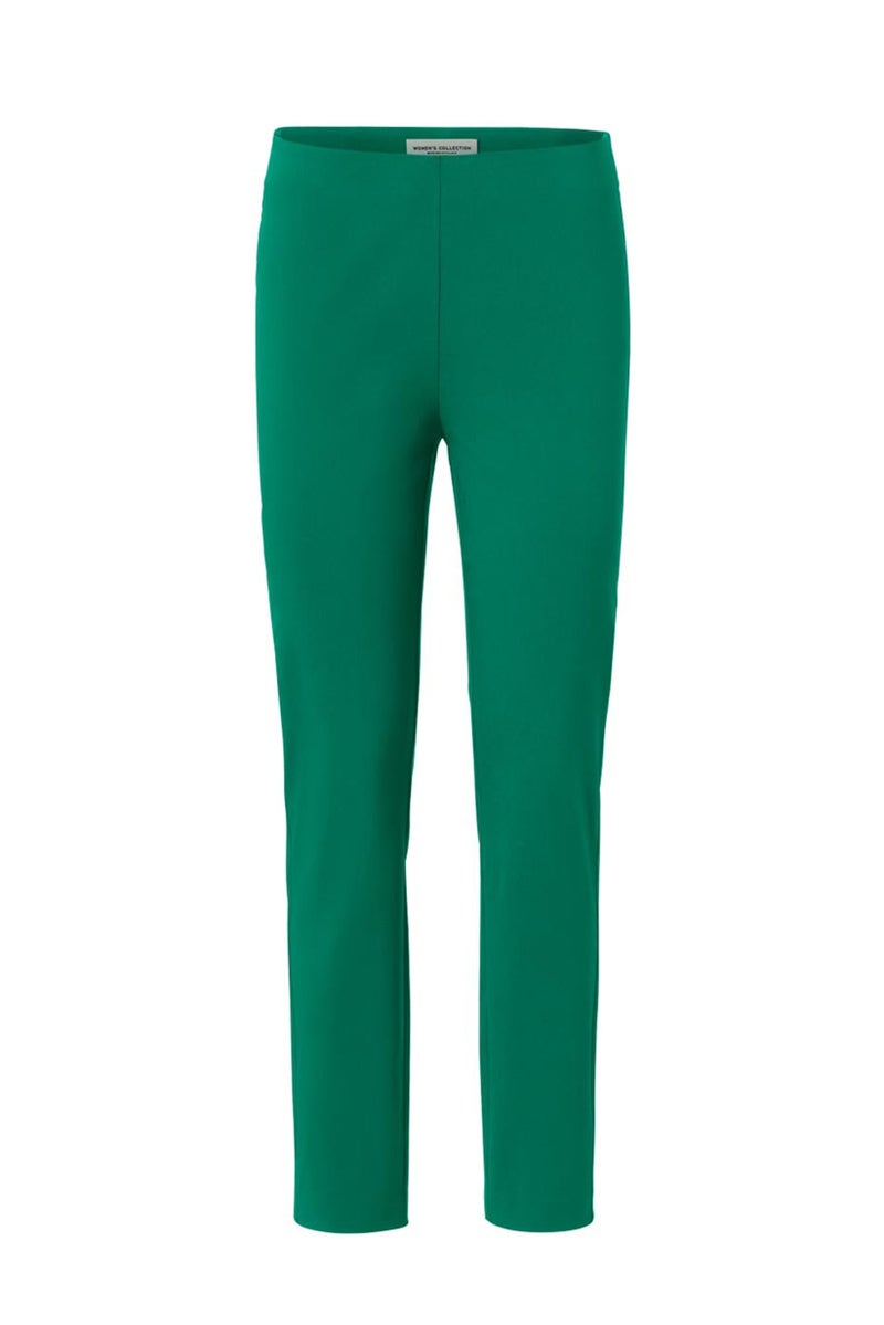 Tchibo Women Slim  Fit Solid Stretch Pants, Green - Image 3
