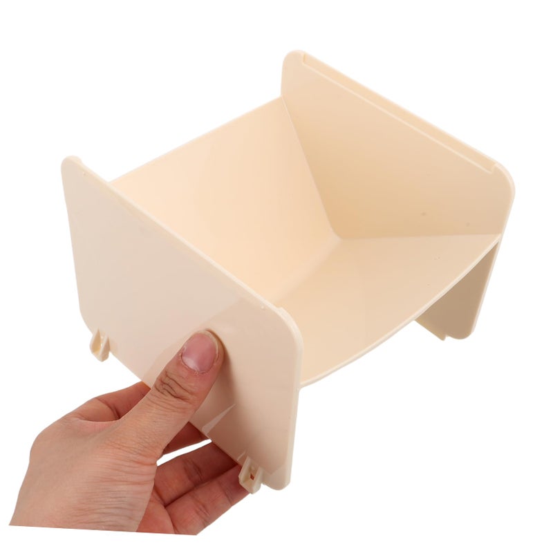 Beige Stackable Plastic Organizer Rack Multi Functional Storage Basket for Bathroom Entryway - Image 5