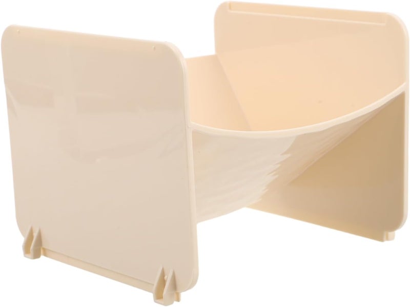 Beige Stackable Plastic Organizer Rack Multi Functional Storage Basket for Bathroom Entryway - Image 1