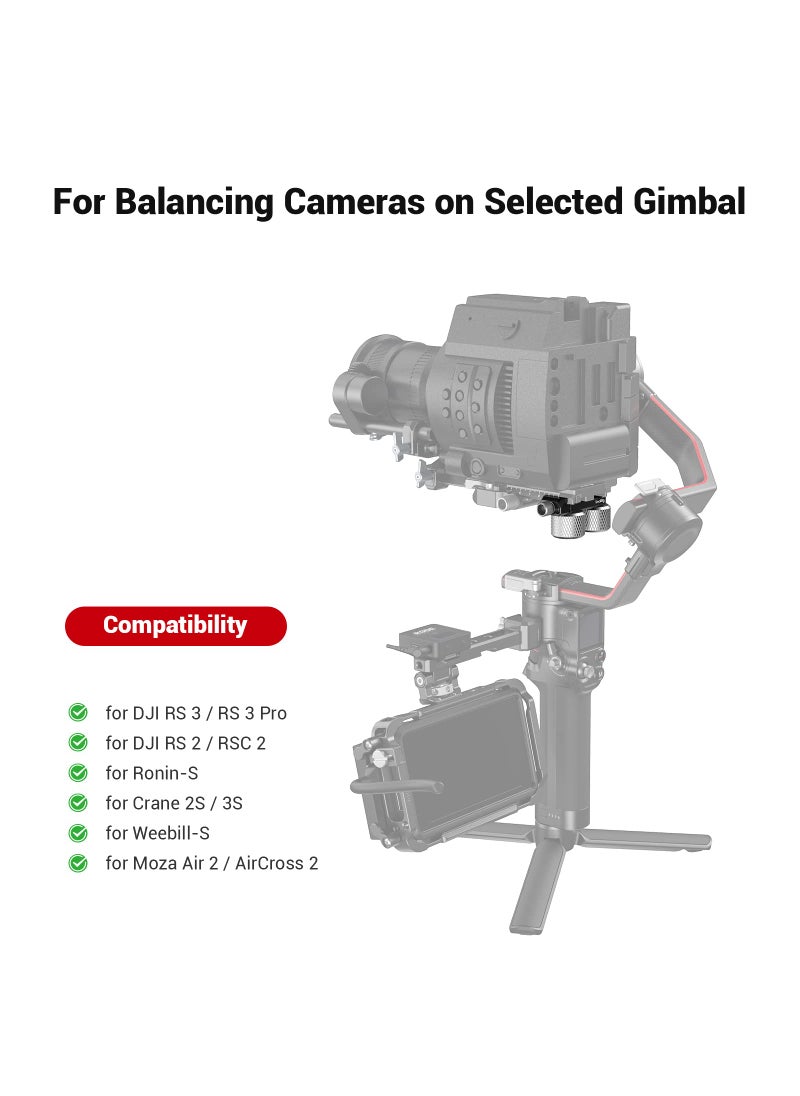 SMALLRIG SMALLRIG Counterweight Kit Compatible with DJI RS2/RSC2/RS 3/RS 3 Pro and for Zhiyun Crane 2S/3S/Weebill S and for Moza Air 2/AirCross 2 Gimbal Stabilizers - 3125  - Image 2