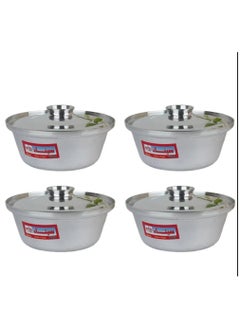 Sina Conical aluminum pot set consisting of 4 pots, Egyptian made, size 16 cm / 18 cm / 20 cm / 22 cm  - Image 2