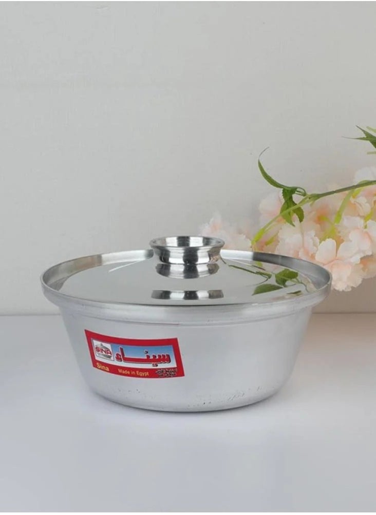 Sina Conical aluminum pot set consisting of 4 pots, Egyptian made, size 16 cm / 18 cm / 20 cm / 22 cm  - Image 3