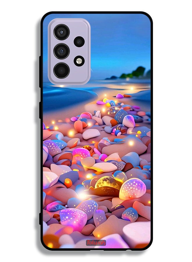 Tolwak Samsung Galaxy A52 5G Protective Case Cover Stones Art - Image 1