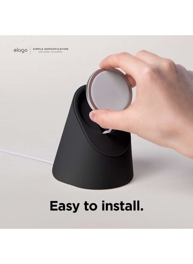 Elago MS1 Charging Stand Compatible with MagSafe Charger - Premium Silicone Stand Compatible with iPhone 16/15/14/13/12 Series, Designed for iOS Standby Mode [Black] [Charging Cable Not Included] - Image 4