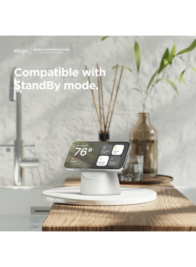 Elago MS1 Charging Stand Compatible with MagSafe Charger - Premium Silicone Stand Compatible with iPhone 16/15/14/13/12 Series, Designed for iOS Standby Mode [Black] [Charging Cable Not Included] - Image 2