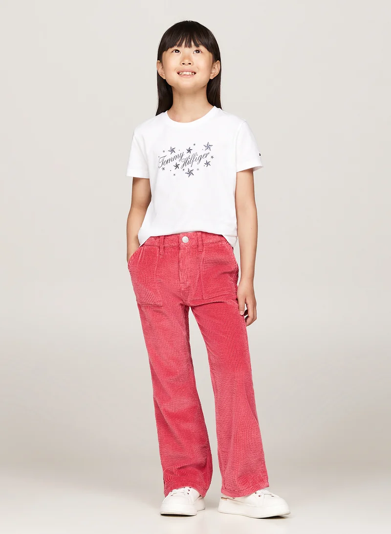 TOMMY HILFIGER Youth Logo Crew Neck T-Shirt