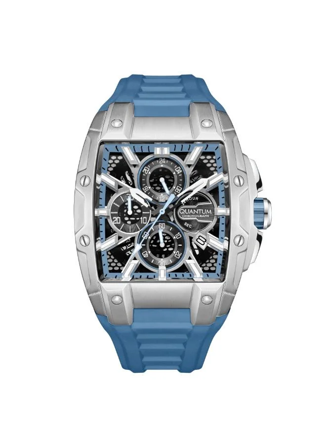 Quantum Men's Silicone Chronograph Watch HNG1161.357 - 43 mm