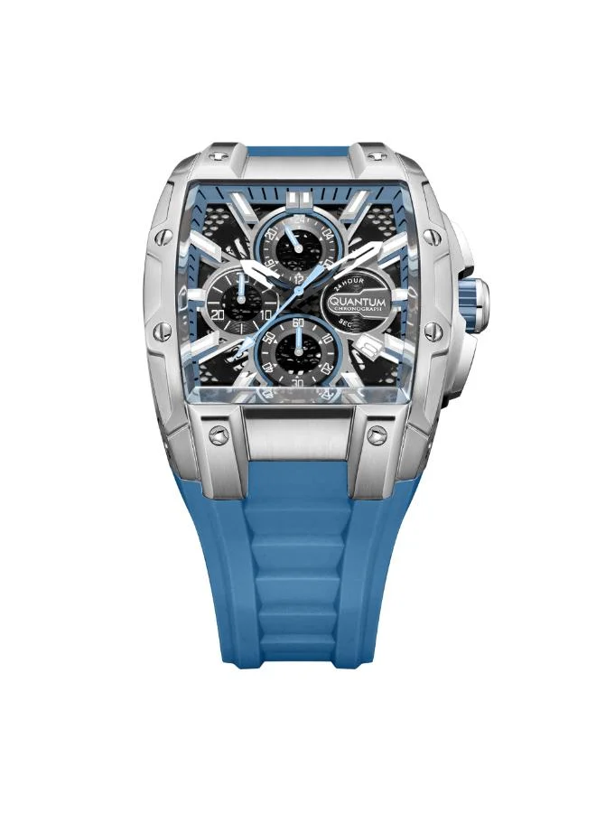 Quantum Men's Silicone Chronograph Watch HNG1161.357 - 43 mm