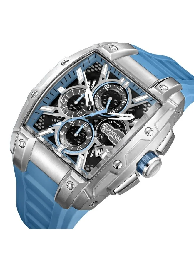 Quantum Men's Silicone Chronograph Watch HNG1161.357 - 43 mm