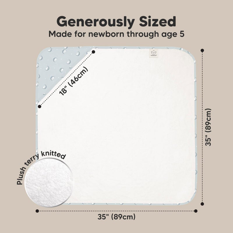 KeaBabies Hooded Baby Towel for Newborn - Viscose Derived from Bamboo Large Baby Bath Towels with Hood for Boys, Girls, Toddler, Extra Absorbent & Soft Newborn Bath Essentials (Lunaris, Regular) - Image 4