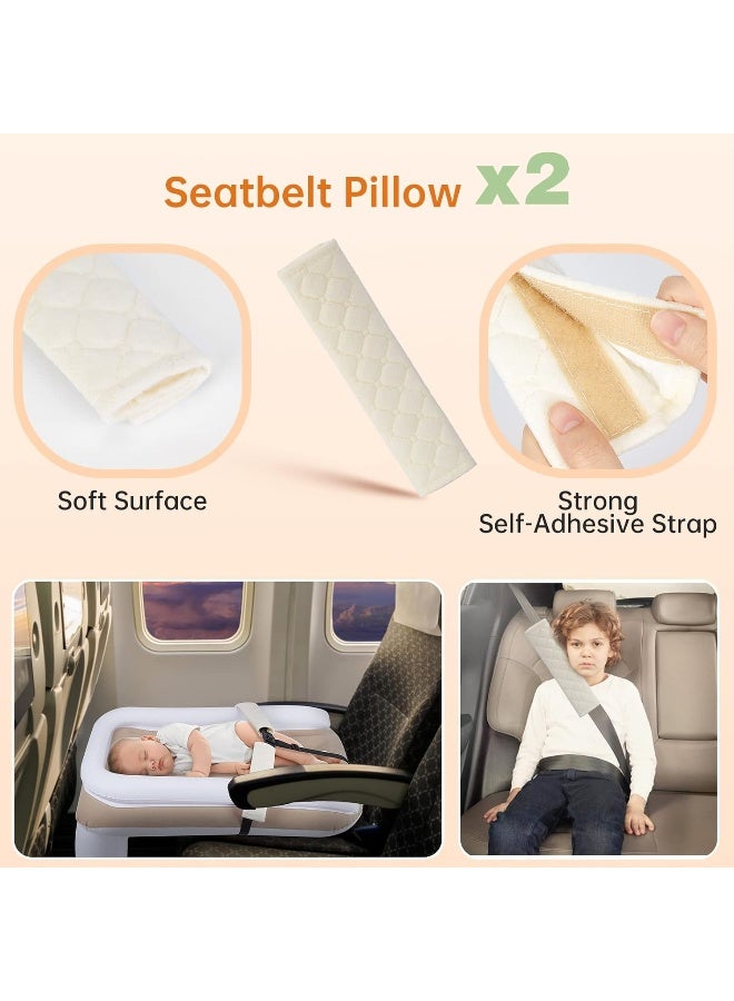 PAHTTO Inflatable Airplane Bed for Kids, Portable Toddlers Airplane Blow Up Bed for Travel, Inflatable Baby Bed Mattress with Hand Pump, Toddler Travel Essentials - Image 4