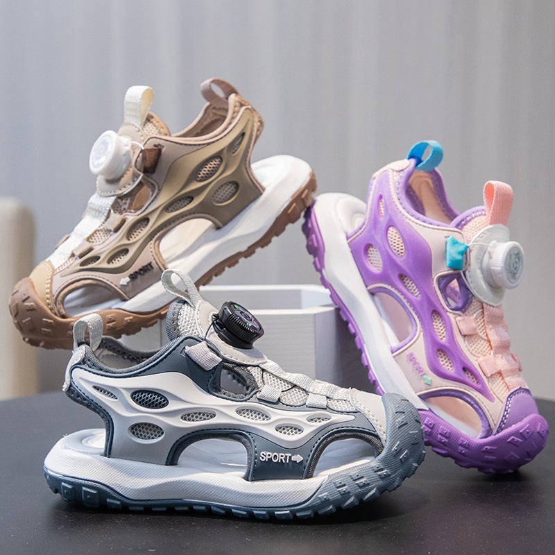 Children'S Sports Sandals Summer Soft Sole Fashion Girls Princess Shoes Hollow Out Boys Baotou Beach Shoes - Image 2